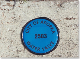 Water Valve Label Duracast Style 2 Year Exposure